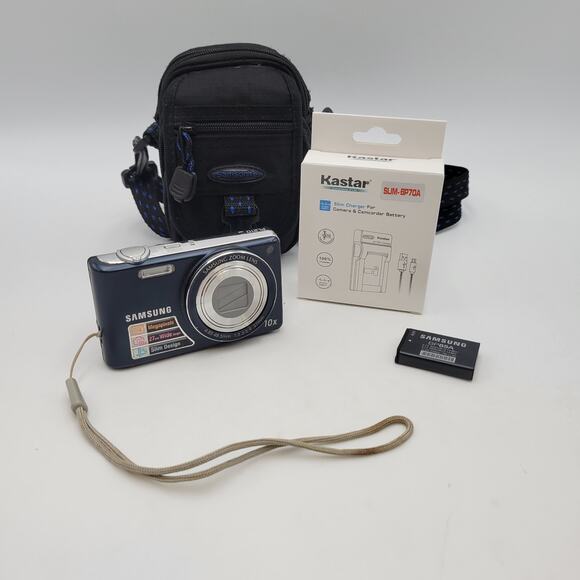 Samsung PL Series PL210 14.2MP Digital Camera Blue Fully Working Great Shape - Picture 1 of 16